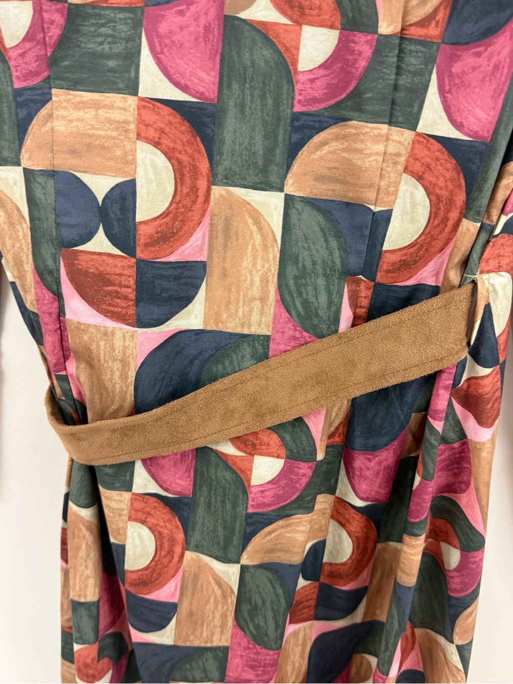 J. McLaughlin Mercer Midi Wrap Dress Size S Geometric Print Long Sleeve NWT - Picture 10 of 16